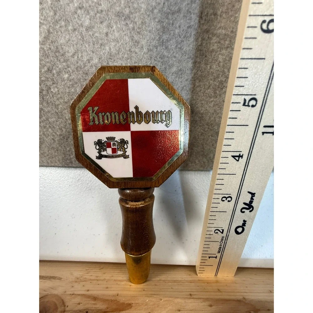 Vintage Kronenbourg 1664 Beer Tap Handle Wooden Octagon Home Bar Man Cave